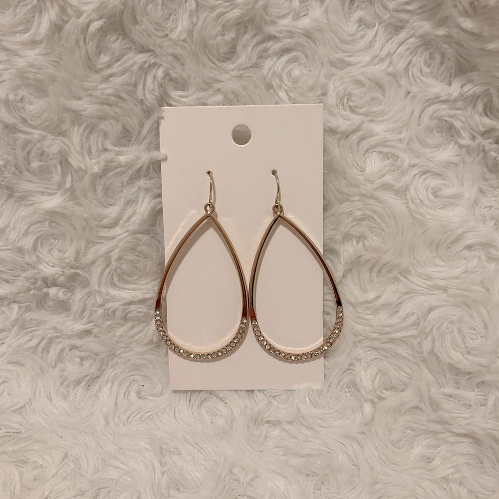 🌻 3 for $15 - Gold and Crystal hoop earrings